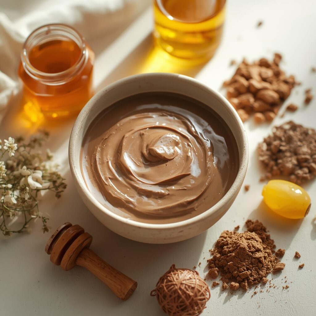 DIY clay and honey face mask recipe for women 40 plus