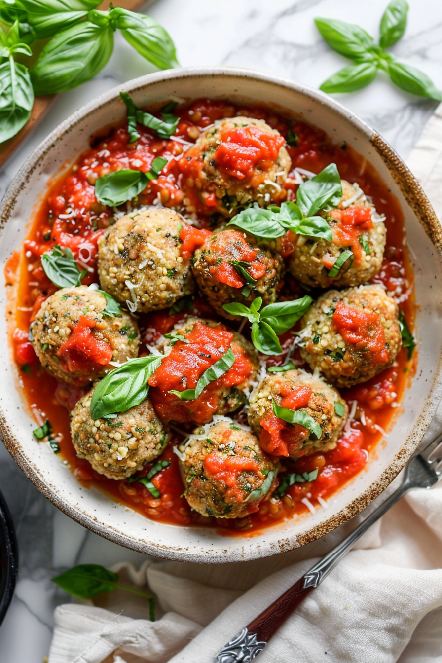 Boulettes lentilles riz complet