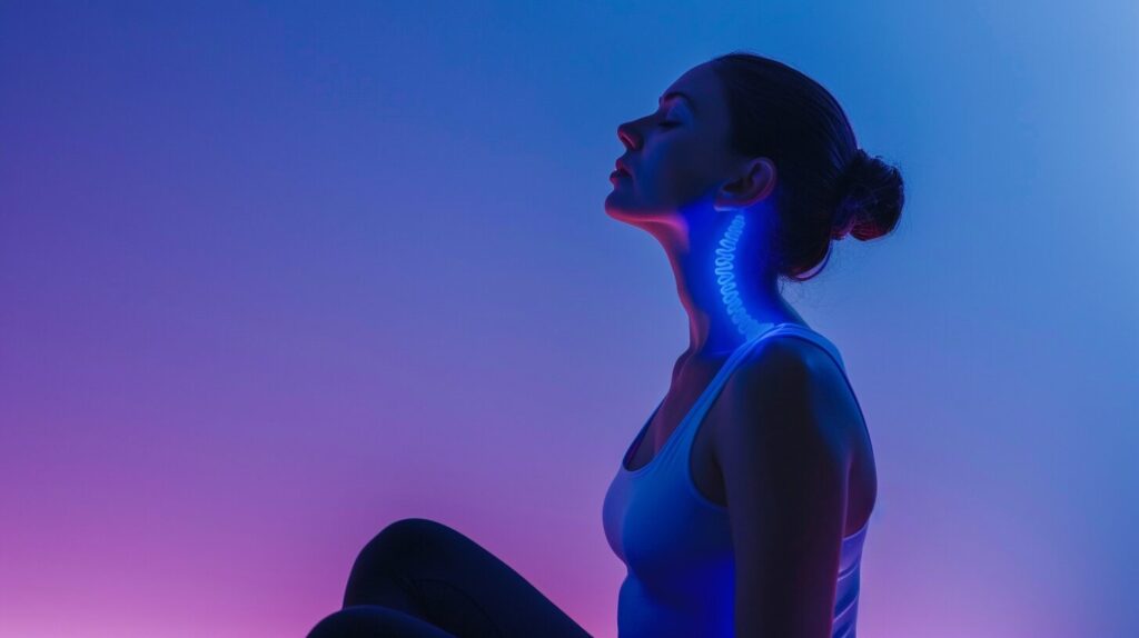 Femme méditant en position assise, respiration vagale 4-2-6 pour apaiser l'anxiété
